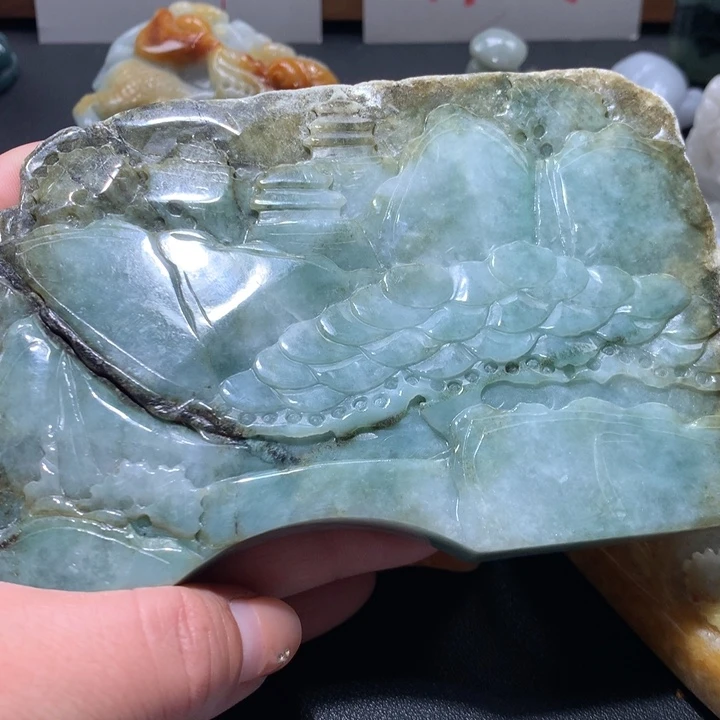 翡翠未镶嵌颈饰保真天然A货翡翠