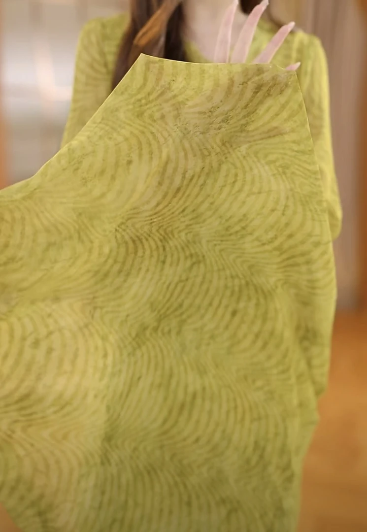 母亲节特惠【茜茜】洋气修身漂亮水波纹夏季时尚法式女装连衣裙