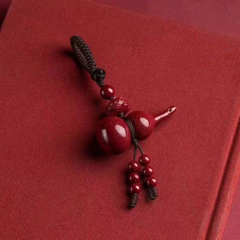 【先生推荐】蛇年匠心臻品朱运鸿福红沙葫芦挂件