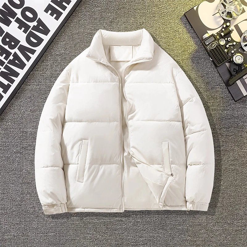 凯颂大码300斤简约休闲百搭纯色保暖棉服男女秋冬季宽松面包服