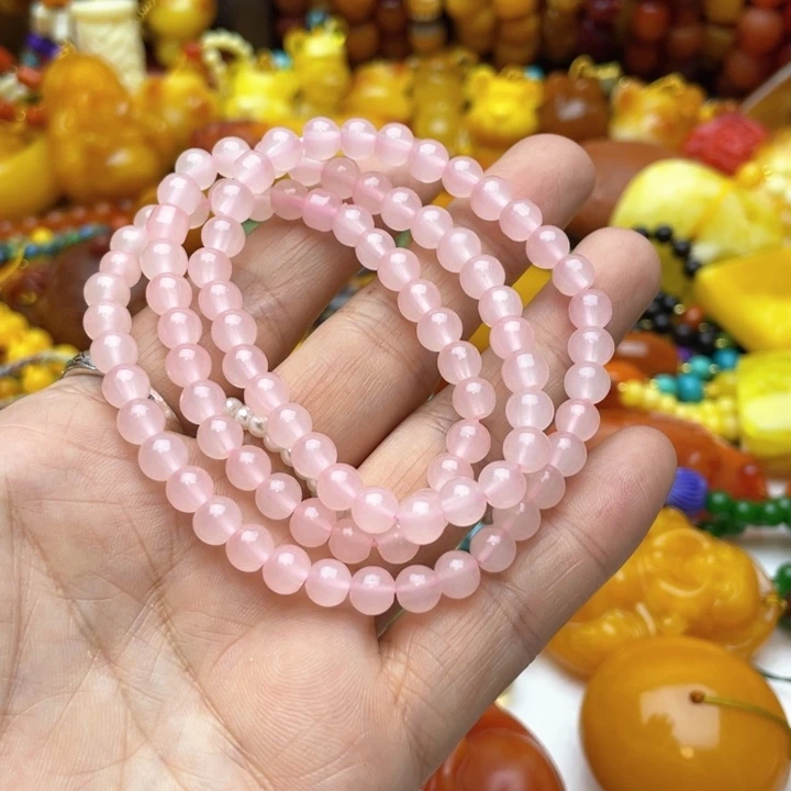 树脂制品51号粉色项链