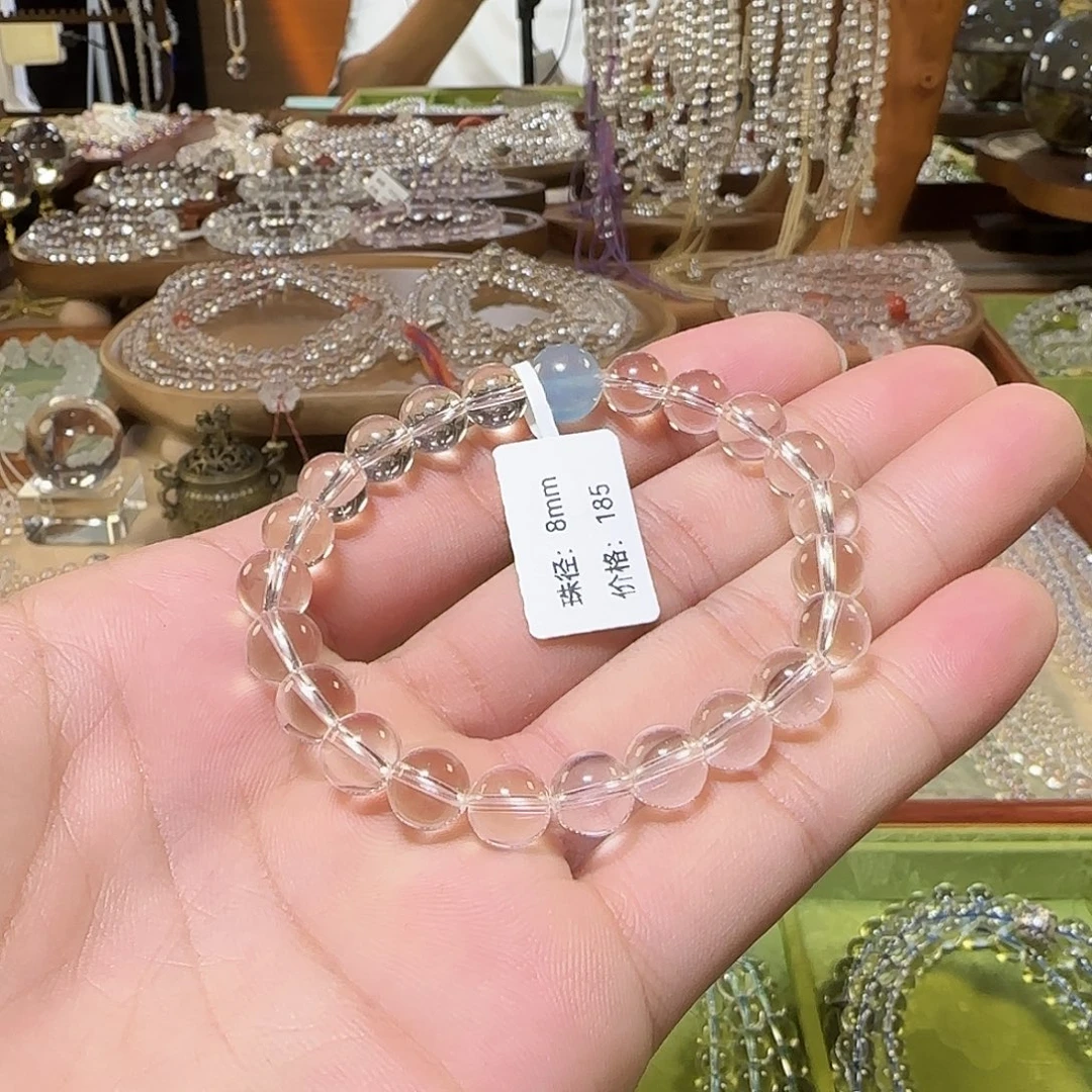 范***)未镶嵌手串水晶白水晶