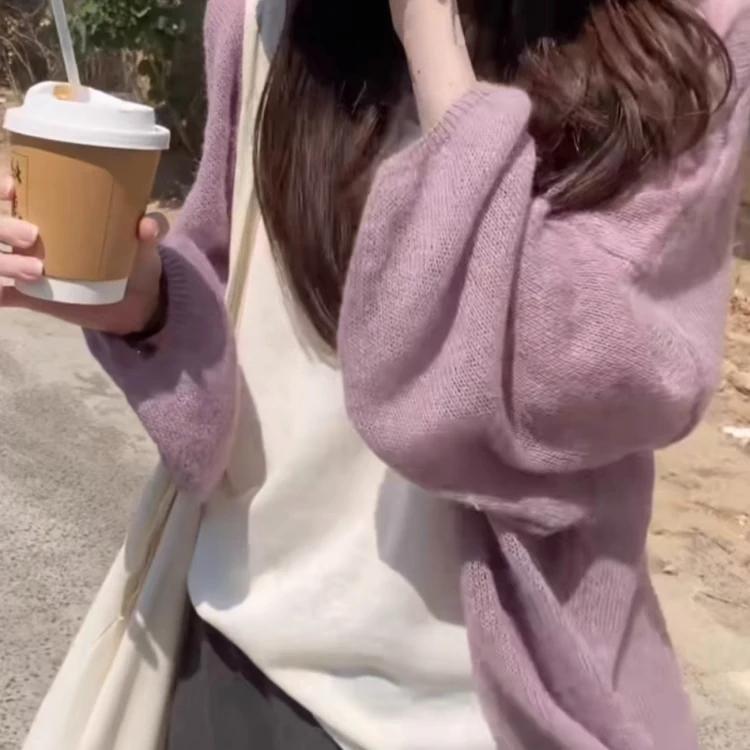 防晒针织开衫外套女2025春夏新款薄款外搭宽松空调衫韩系穿搭上衣