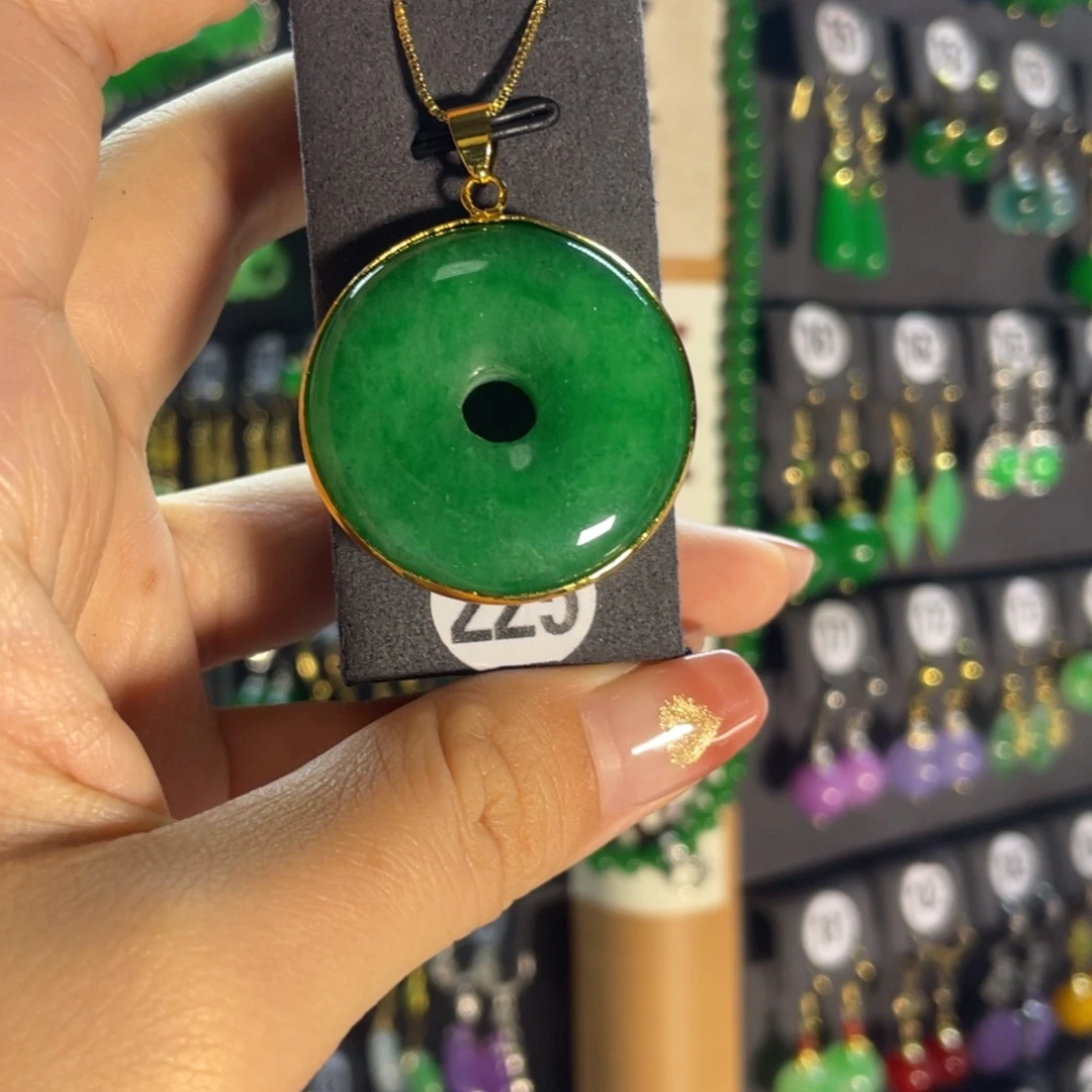 翡翠银S925镶嵌耳饰225