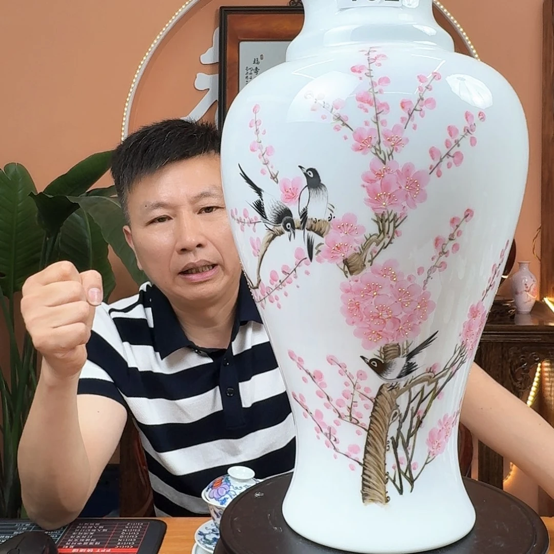 景德镇陶瓷手工手绘花瓶