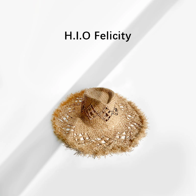 HIO Felicity 菱形镂空设计流苏边草帽CM56093