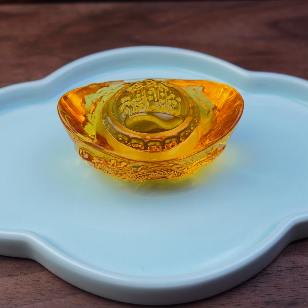 龙纹琉璃元宝摆件 B061多样性发一