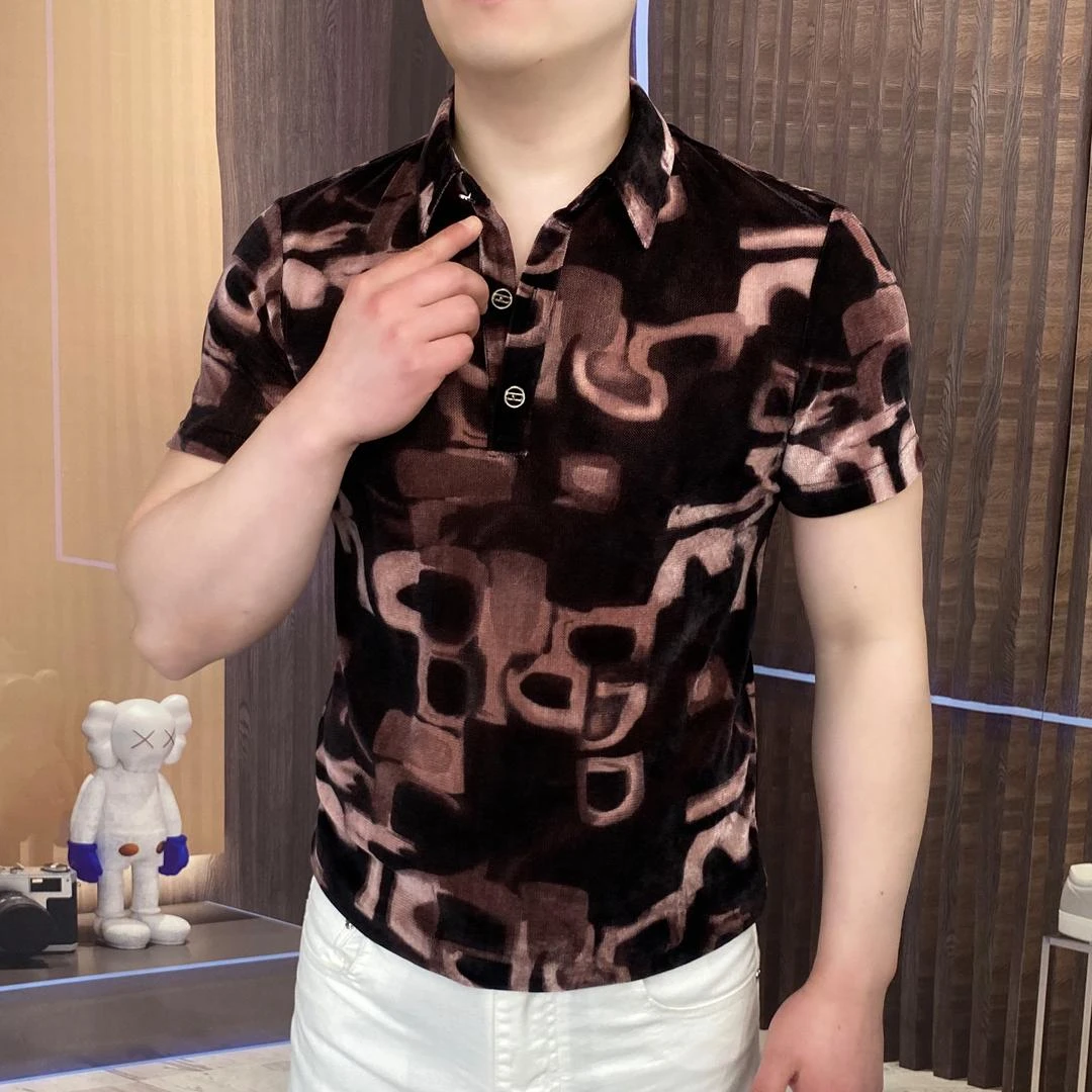 《盗梦空间》夏季Polo衫商务休闲半袖百搭男士短袖潮流弹力帅气韩版