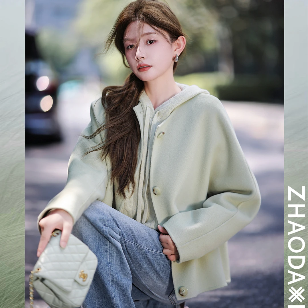 【赵大喜】现货！小奶盖双面呢大衣 | 定染羊绒羊毛颜色