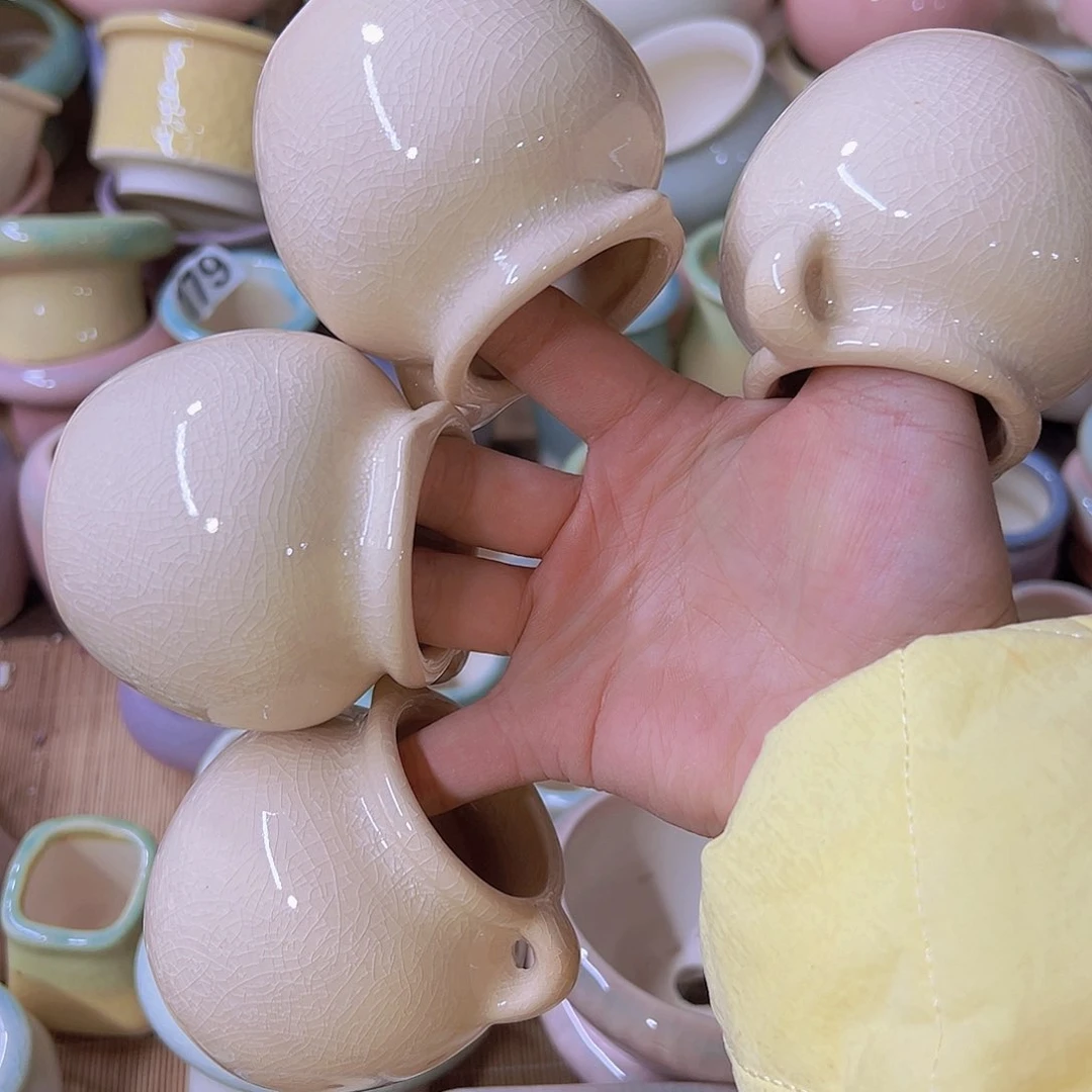 红陶陶瓷花盆当场满12包邮