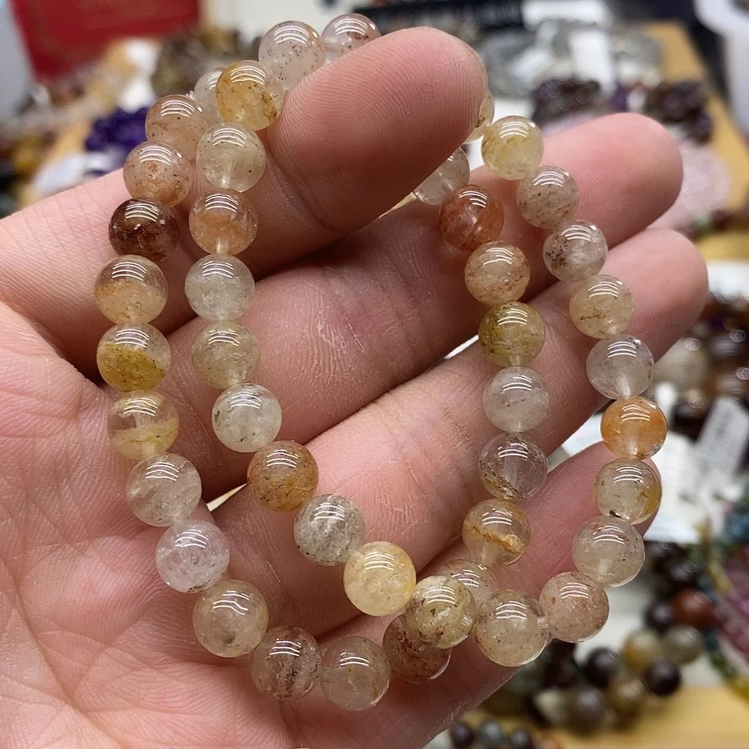 水晶手链未镶嵌多样性发货发一条