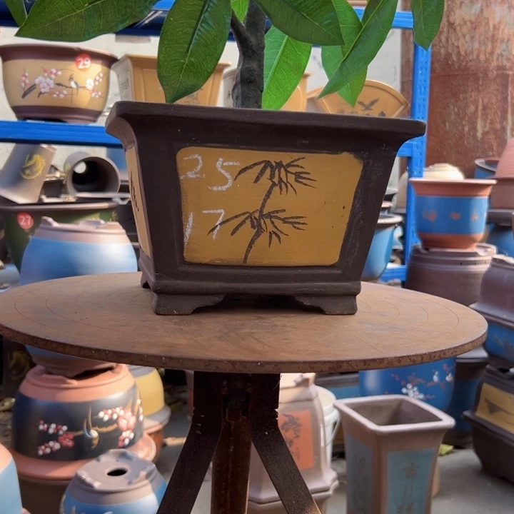 25黄四方花盆花盆花盆花盆