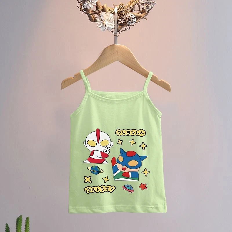 背心女童吊带薄款宝宝无袖卡通新款打底洋气纯棉小童上衣夏季儿童