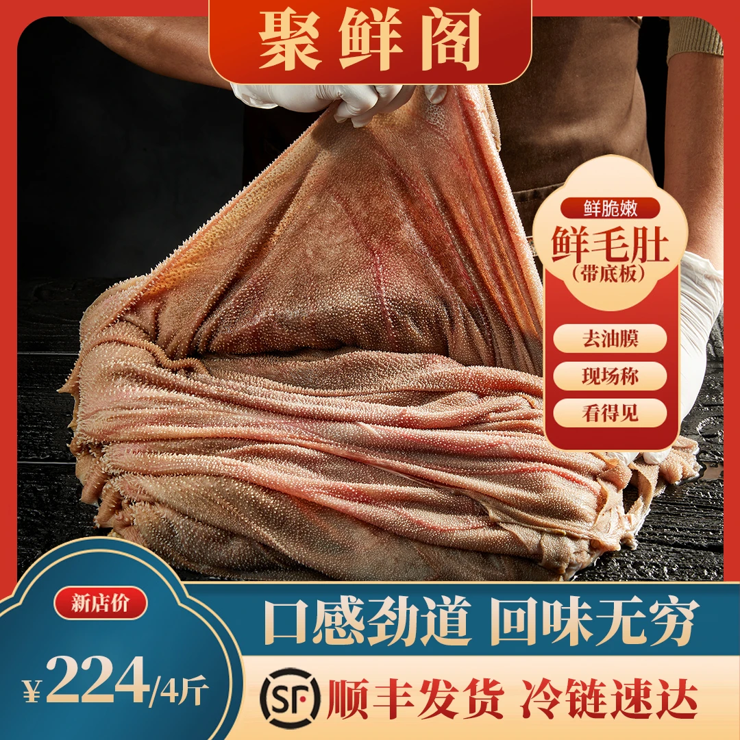 【带底板】纯鲜毛肚整个 带底板 新鲜 脆爽 固形物含量90%