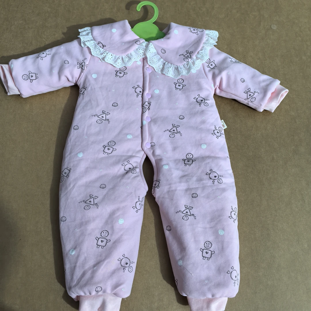 婴幼儿薄棉开档连体衣