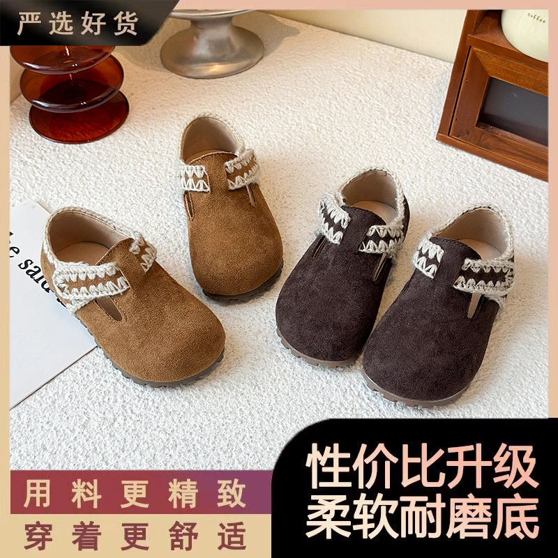 儿童勃肯鞋单鞋2025秋季新款女童皮鞋防滑软底休闲宝宝童鞋豆豆鞋