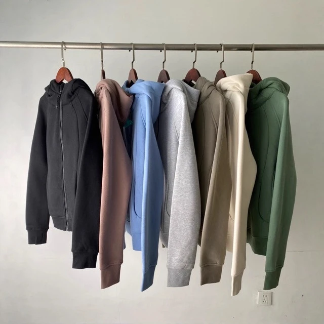 LU修身外套2025年秋冬新款女瑜伽运动卫衣连帽款加绒外套