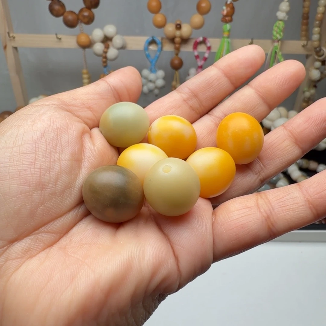 我***米菩提根/象牙果手串卡18-20干磨鹅蛋