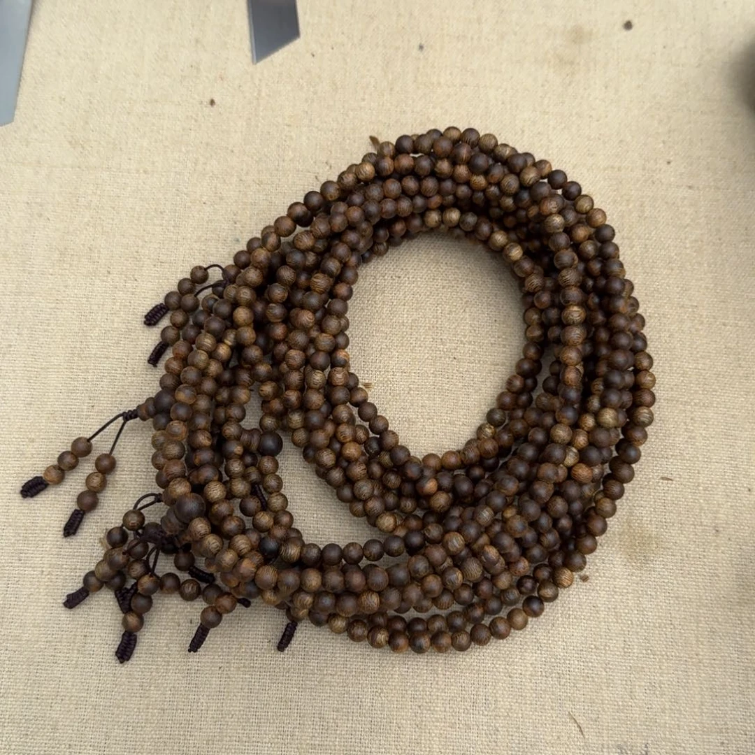 沉香手串绿奇楠西瓜叶多圈约0.6-11多样性发一条