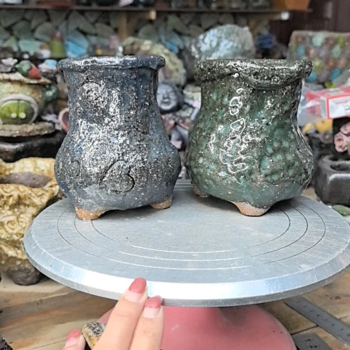 红陶月*粗沙陶手工花盆