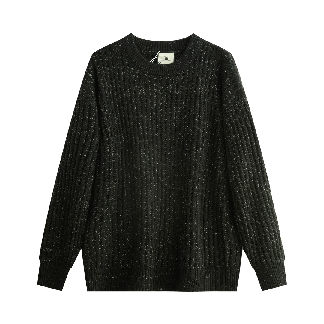 设计感毛衣针织保暖幻彩纱线宽松文艺潮流长袖春秋百搭时尚款8501