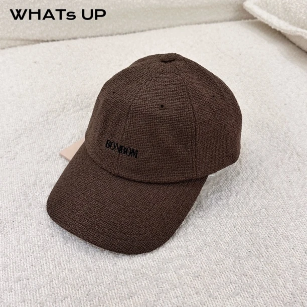 BONBOM 25FW 设计师品牌 深棕色鸭舌帽 WHATsUP