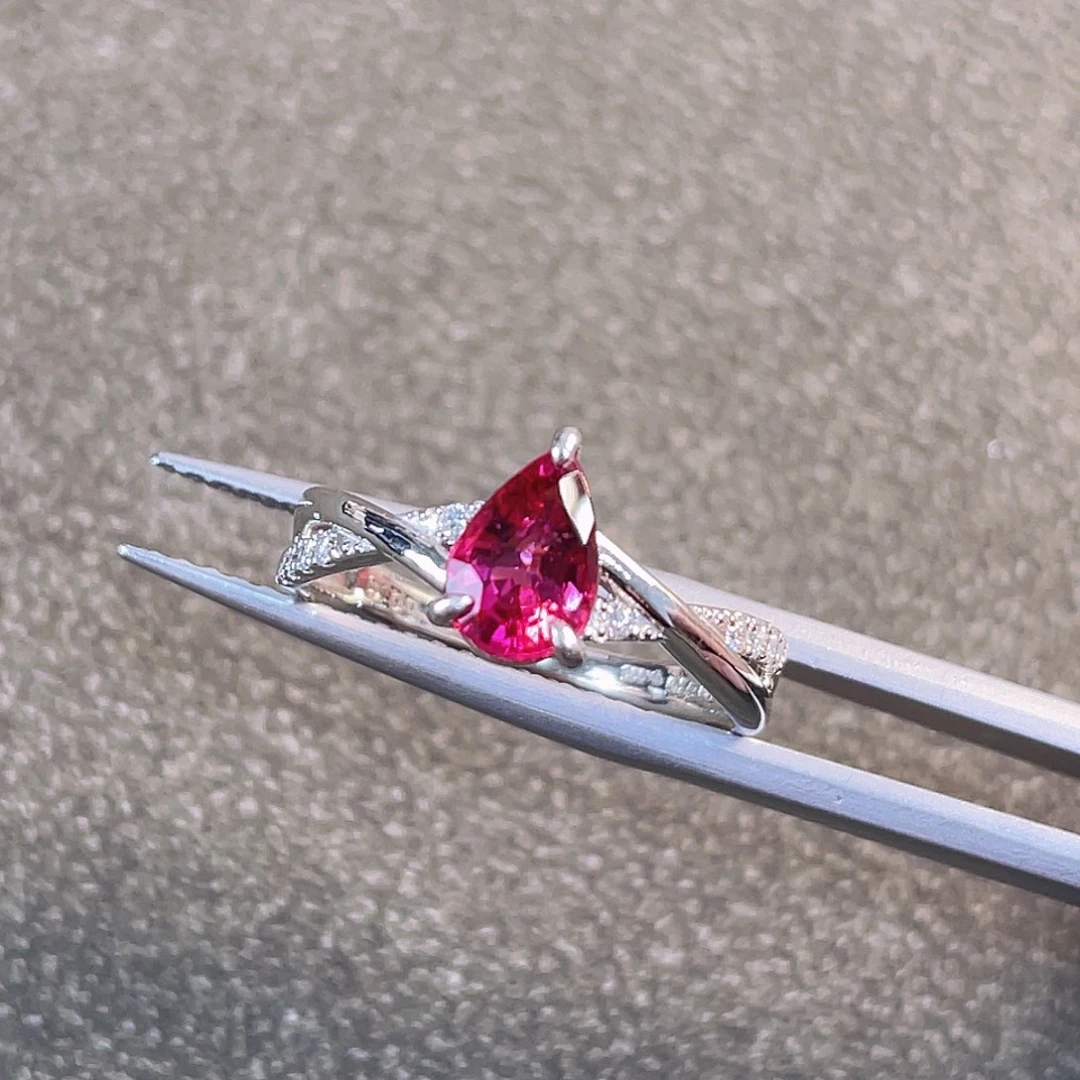 戒指碧玺铂Pt900镶嵌