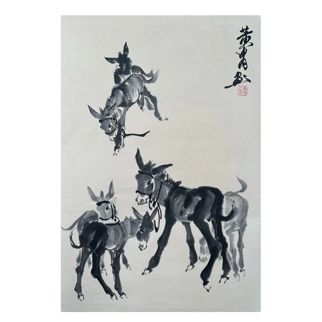 H-T-219 黄老 驴 46×69 托底-A