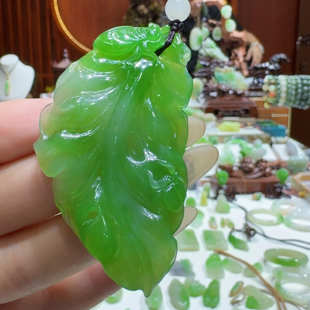 和田玉（碧玉）未镶嵌挂件碧玉大业有成