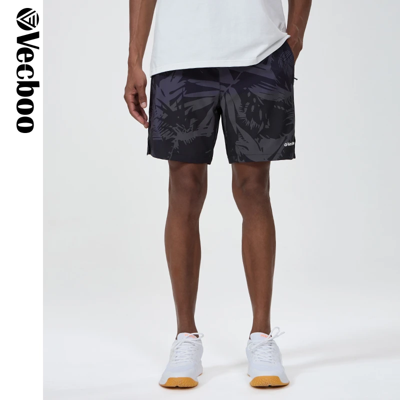 vecboo健身运动短裤假两件宽松速干跑步短裤男内衬四分美式篮球裤