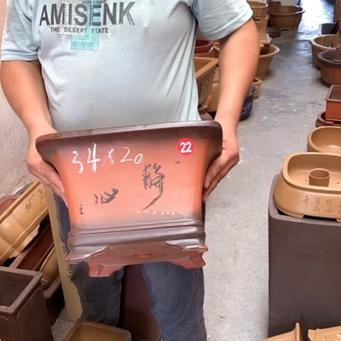 紫砂花盆手工定制