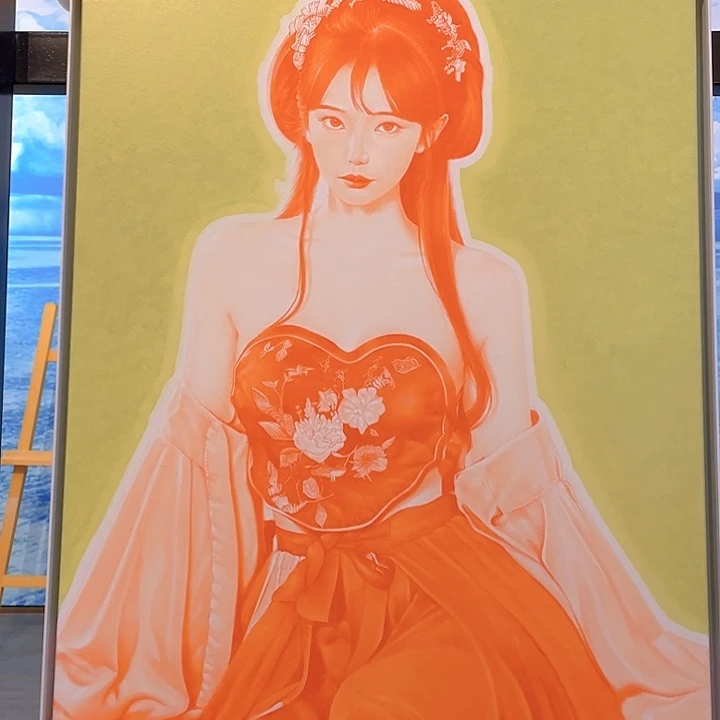 国画宋庄的一个小村庄里