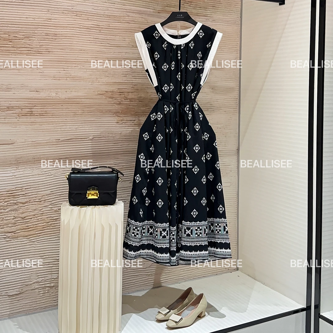 【宠粉价】夏季新款无袖显瘦国风时尚气质宽松连衣裙W-A621