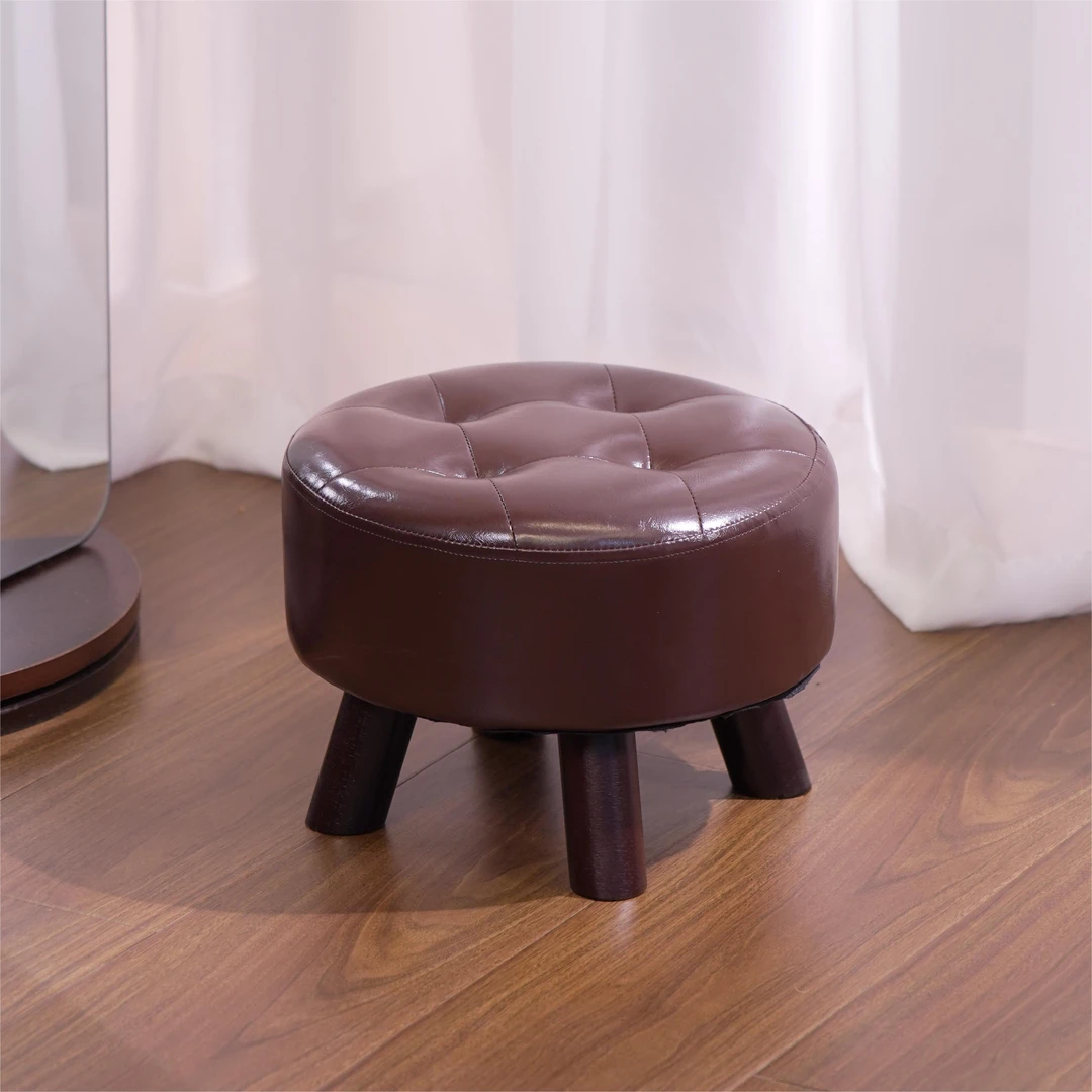 【九宫格圆形小凳子】皮凳轻奢时尚家用简约客厅创意凳子小凳子