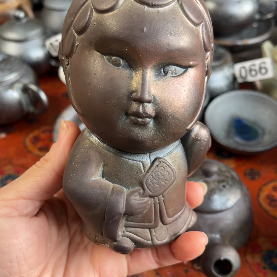 柴烧茶器主人杯杯柴烧瑕