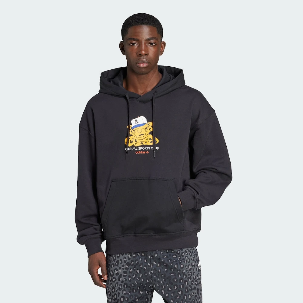 ADIDAS WABASH LOOSE HOODIE印花运动宽松连帽卫衣套头衫JW0167