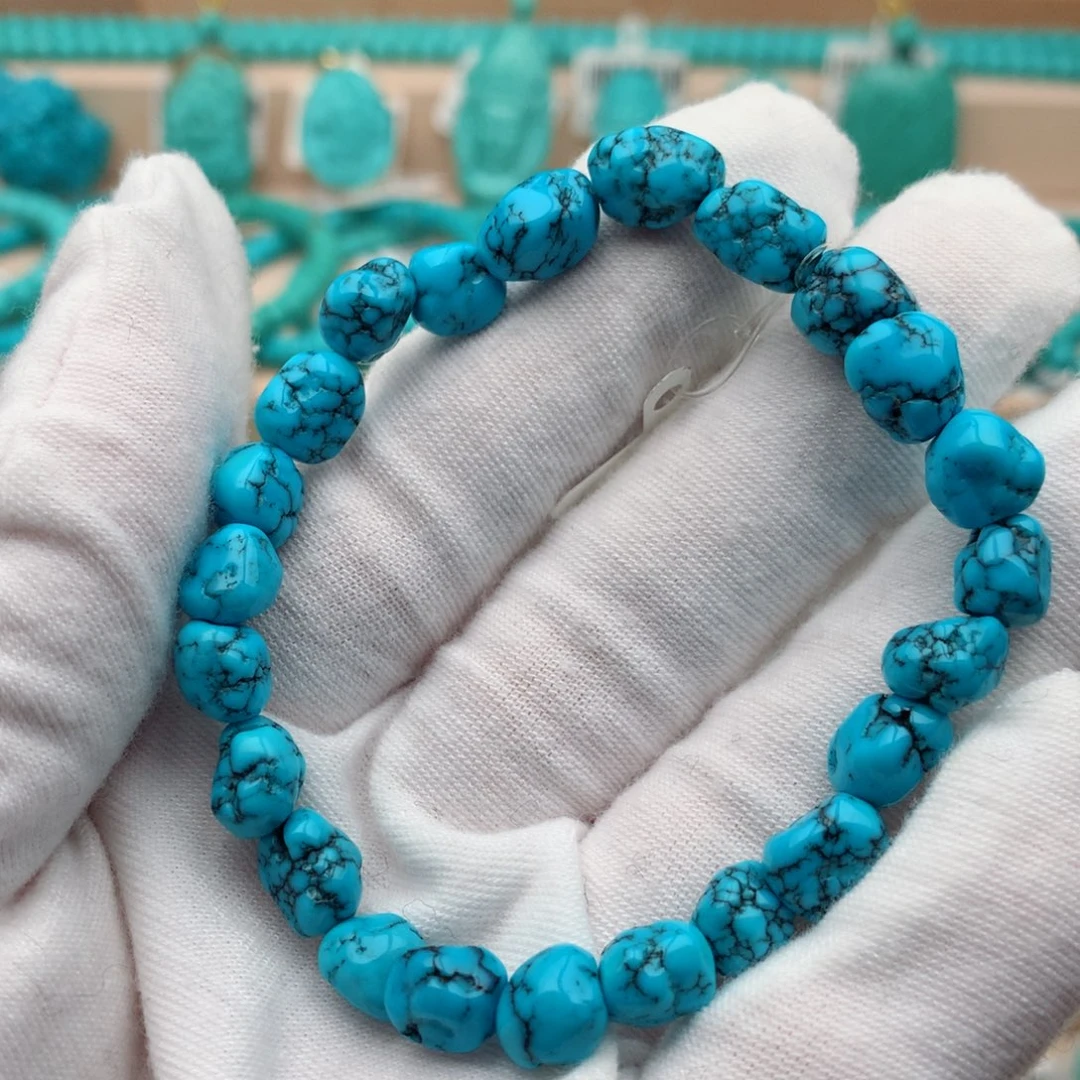 绿松石未镶嵌珠宝奇石7.5mm