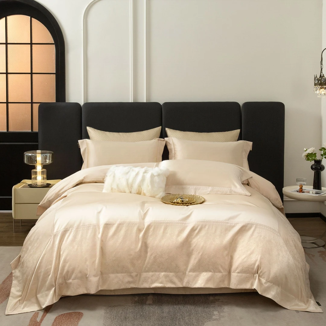 【专柜清仓】高精密双股长绒棉匹马棉提花纯棉四件套-云梦泽/礼包