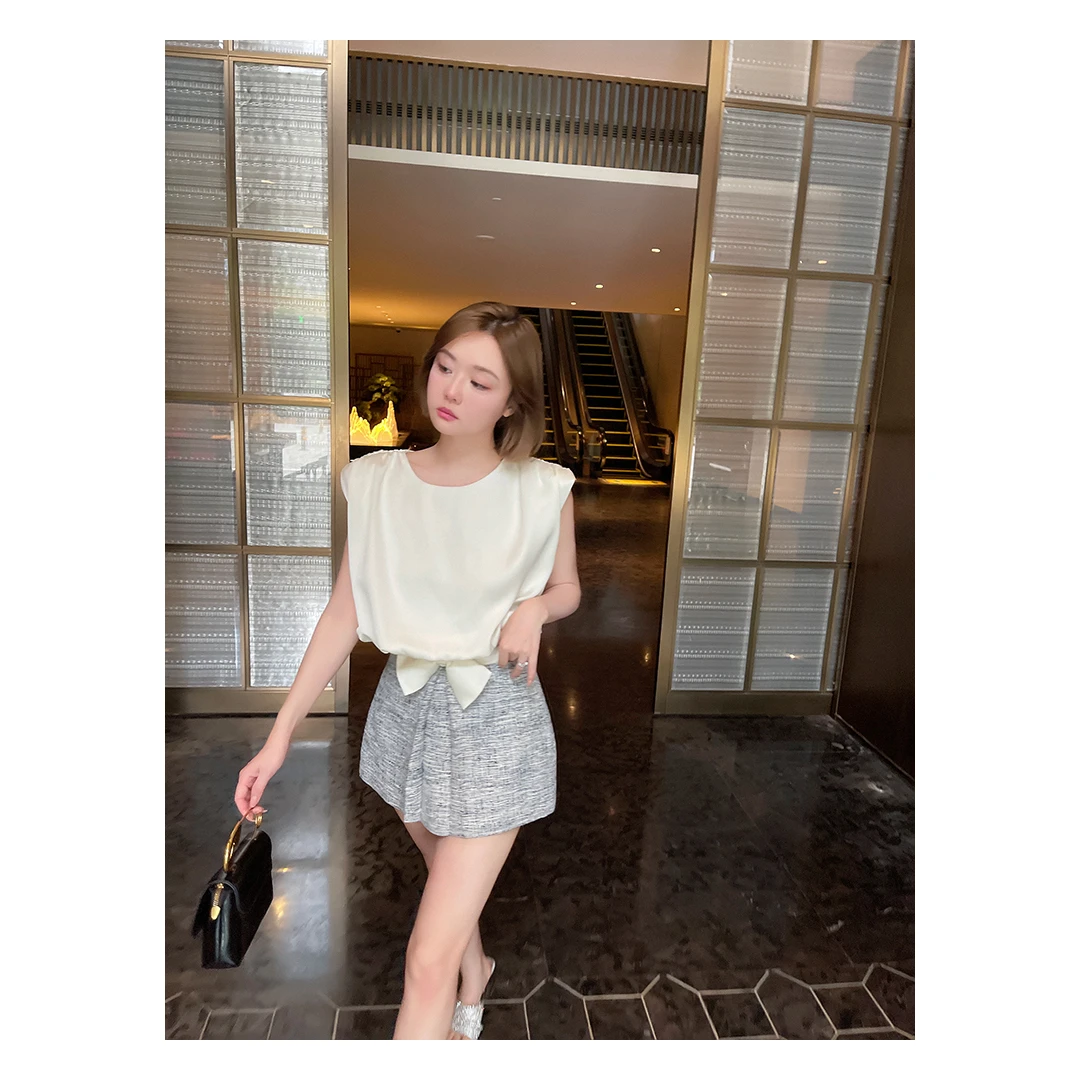 【比佛利千金小姐】手工蝴蝶结白富美半裙 套装LD240148  LD240149