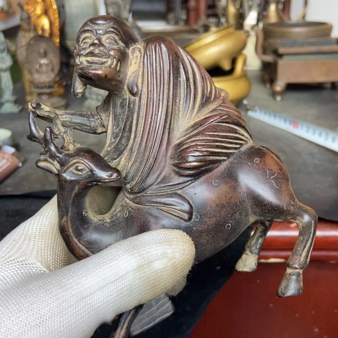 桥***缘铜器工艺品摆件香炉摆件