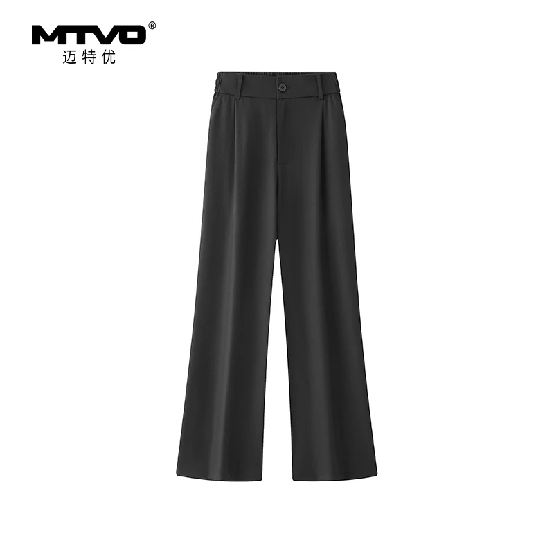 休闲西裤2025年秋季新款男生商务百搭修身休闲裤纯色半松紧腰裤子