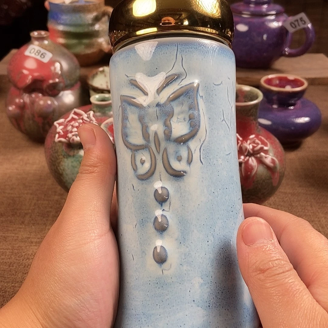 瓷片钧瓷茶壶茶具