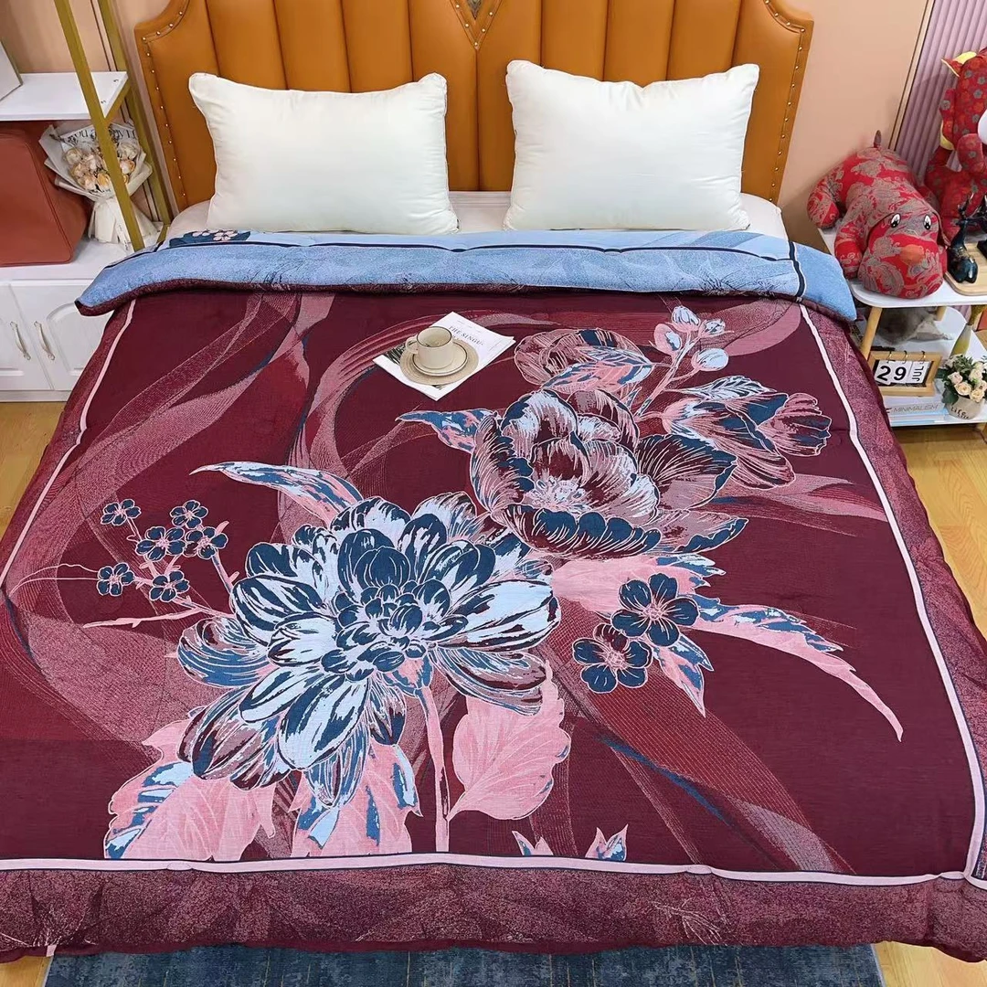 【万花一品】2.0*2.3M高端独版纯棉双层纱柔软亲肤保暖可机洗秋冬被