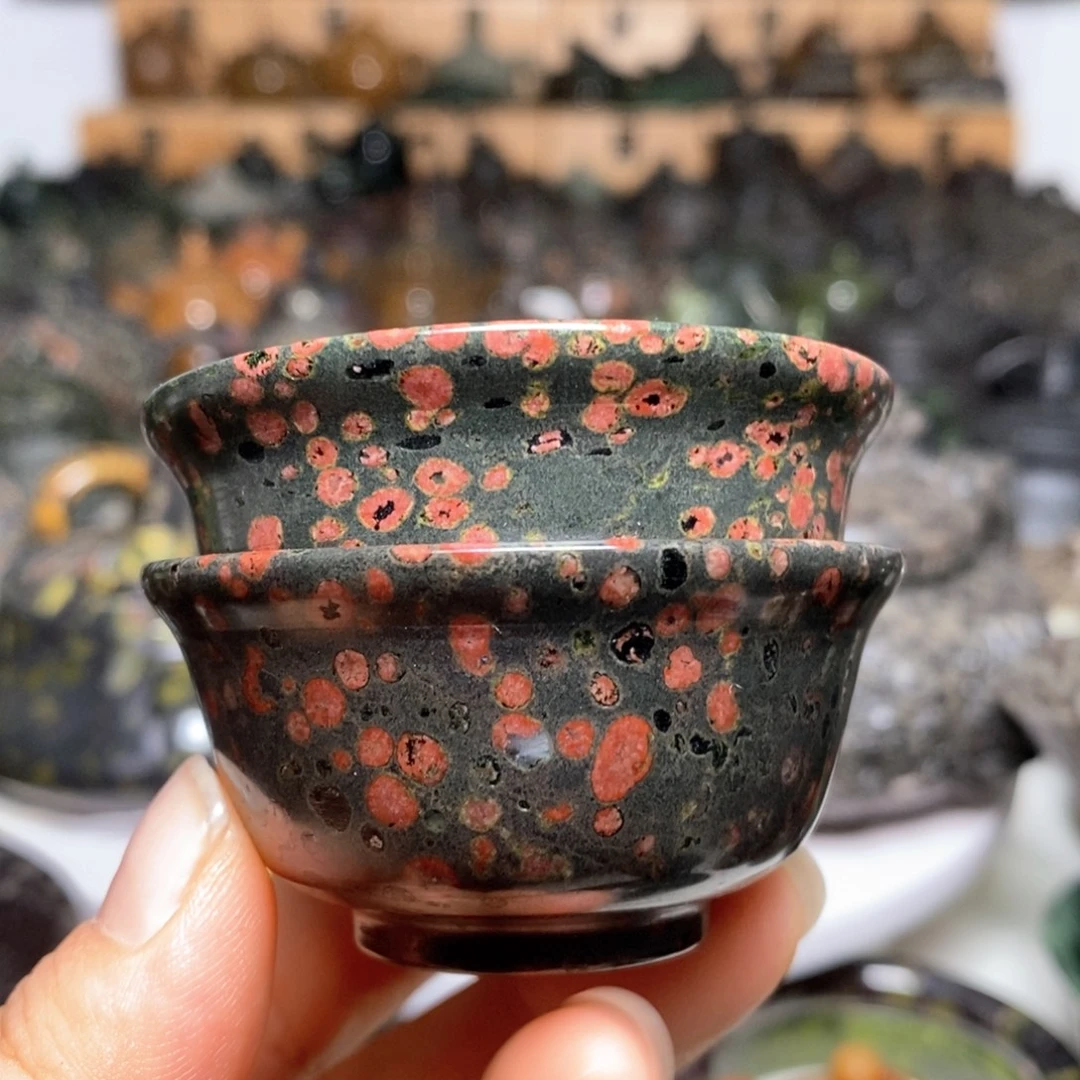 梅花玉红梅翻边杯35cc