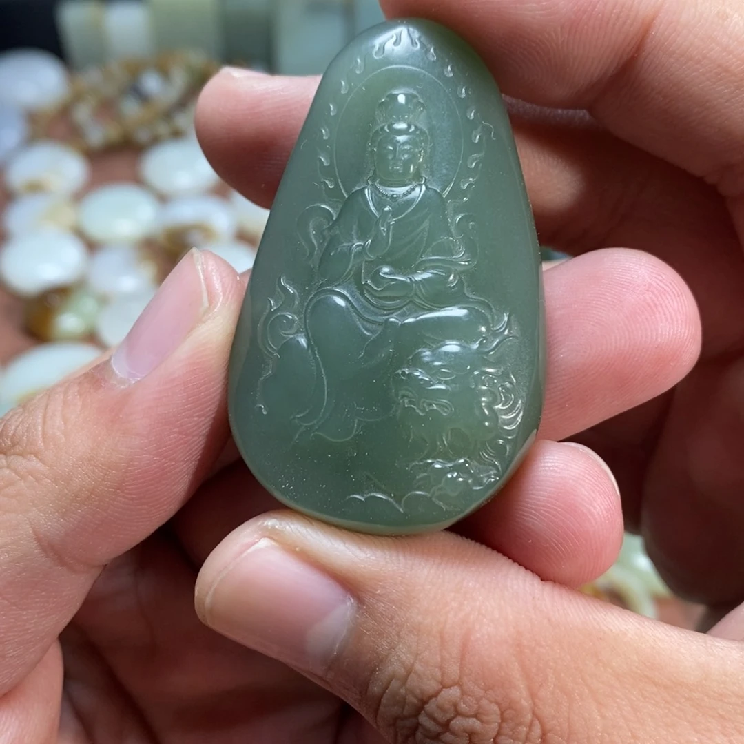 和田玉吊坠(不含链)未镶嵌