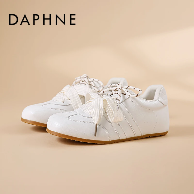 Daphne/达芙妮2025秋冬爆款时尚百搭德训鞋休闲潮流增高休闲女鞋