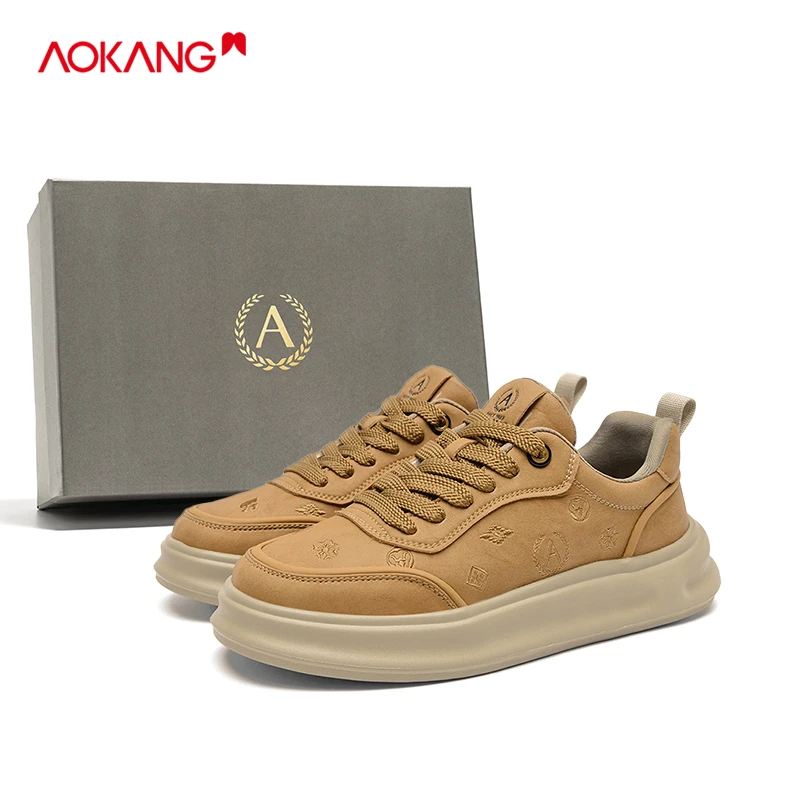 Aokang/奥康2025官方正品男鞋秋季板鞋时尚轻奢鞋子男士休闲鞋