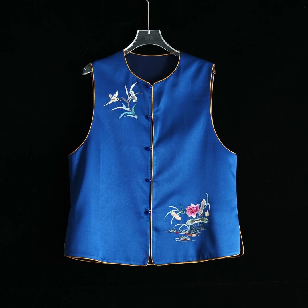 女士上衣马甲中国风传统国风中式手工刺绣百搭时尚马甲