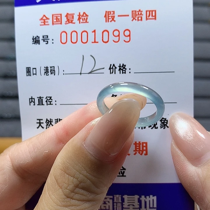 翡翠未镶嵌戒圈1099