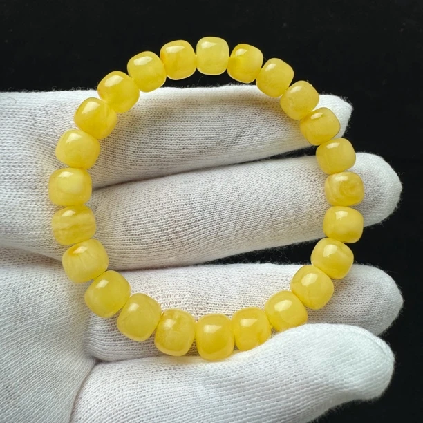 Y8034 T009天然原矿蜜蜡手串8.8mm 北京抖音基地先鉴后发假一罚四